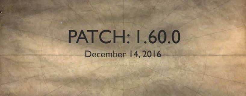Patch 1.60.0 du 14 décembre 2016